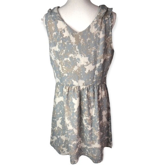 GAP Sleeveless Frilly V-neck Paint Splatter Mini Dress - Picture 4 of 6